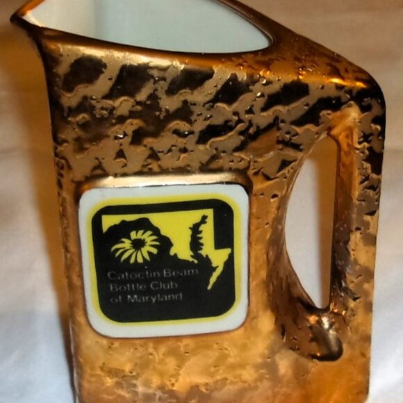 Fantastic Vintage 22k Gold Sunburst Jim Beam Catoctin Club Maryland Pitcher - Picture 1 of 2